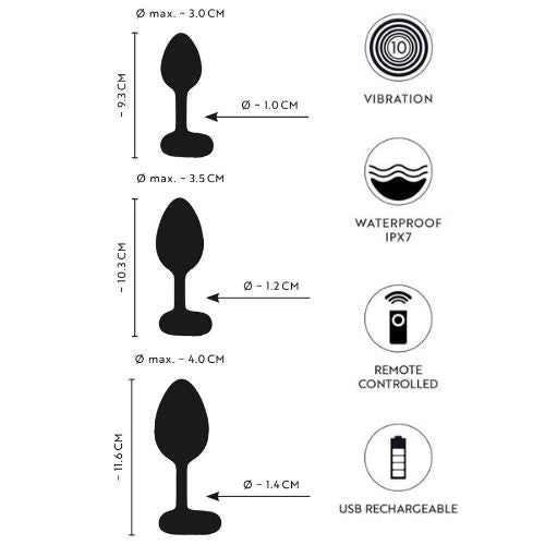 Anos RC Butt Plug Set w Vibration from Nice 'n' Naughty