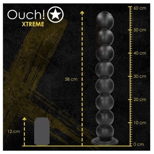 Ouch! Xtreme Balls of Lust Anal Plug Black from Nice 'n' Naughty
