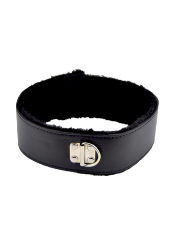 Bound to Please Furry Collar w Leash Black from Nice 'n' Naughty