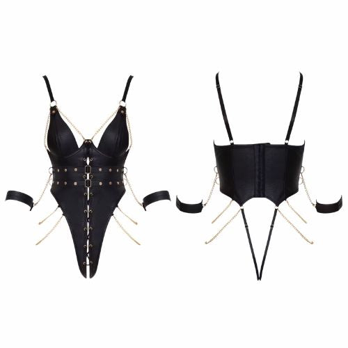Cottelli Crotchless Bondage Body Black from Nice 'n' Naughty