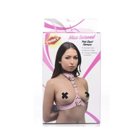 Frisky Miss Behaved Chest Harness Pink from Nice 'n' Naughty