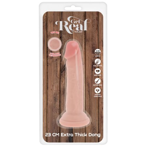 Get Real Dual Density Thick Dong Light Skin Tone TPE from Nice 'n' Naughty