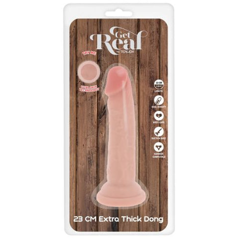 Get Real Dual Density Thick Dong Light Skin Tone TPE from Nice 'n' Naughty
