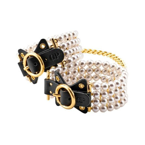 Guilty Pleasure Ballroom Pearl Ankle Cuffs from Nice 'n' Naughty