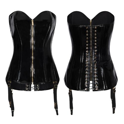 Guilty Pleasure Black Amber Corset w Detachable Straps from Nice 'n' Naughty