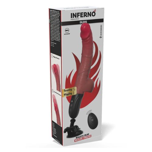 Hidden Desire Inferno Realistic Thrusting and Wiggling Vibrator Caramel from Nice 'n' Naughty