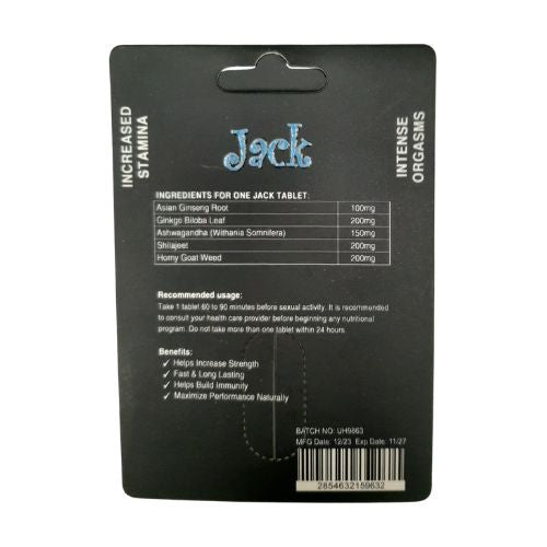 Jack Male Enhancement Tablet from Nice 'n' Naughty