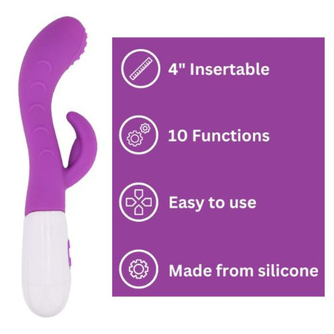 Jessica Rabbit Textured Rabbit Vibrator Purple from Nice 'n' Naughty