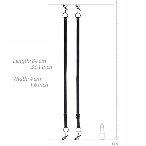 Labia Spreader with Clamps Black from Nice 'n' Naughty