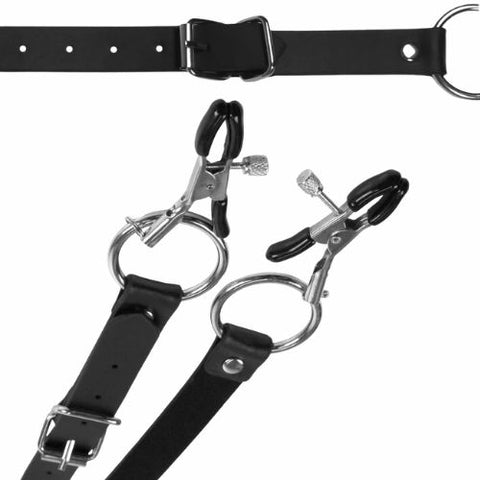 Labia Spreader with Clamps Black from Nice 'n' Naughty