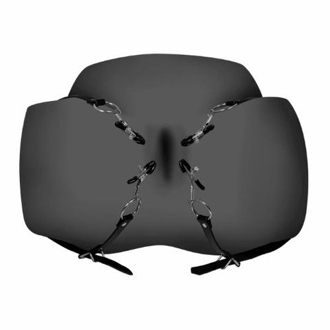 Labia Spreader with Clamps Black from Nice 'n' Naughty