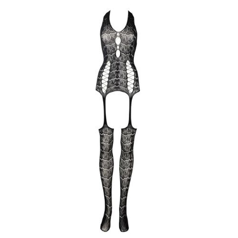 Le Desir Lace Suspender Bodystocking Black from Nice 'n' Naughty