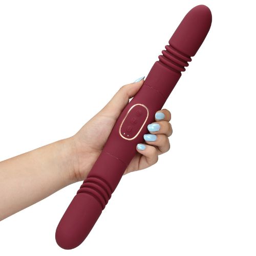 Loveline Double-Sided Thrusting Vibrator Merlot Grape from Nice 'n' Naughty