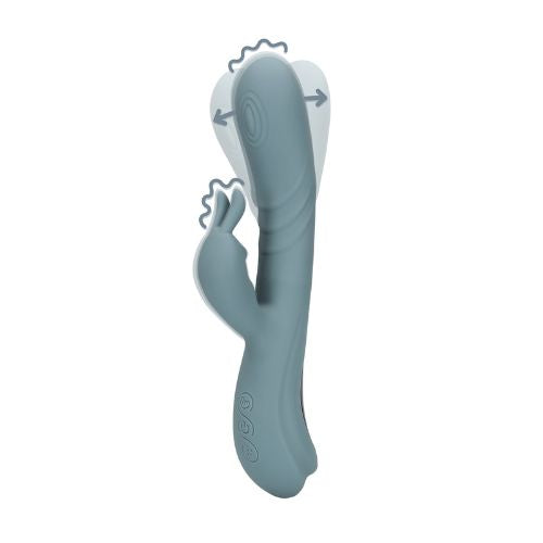 Loveline Fingering Motion Rabbit Vibrator - Weathervane Grey from Nice 'n' Naughty