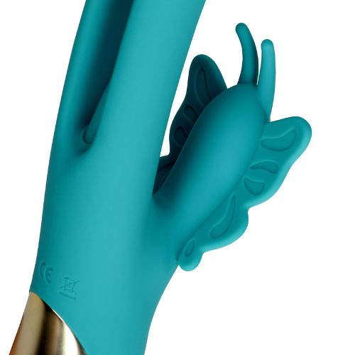 Loveline Flapping G-Spot Butterfly Vibrator - Peacock Blue from Nice 'n' Naughty