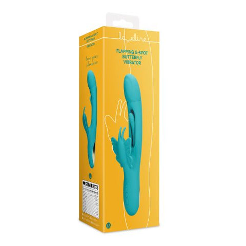 Loveline Flapping G-Spot Butterfly Vibrator - Peacock Blue from Nice 'n' Naughty