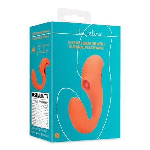 Loveline G-Spot Vibrator with Clitoral Pulse Wave - Untamed Orange from Nice 'n' Naughty