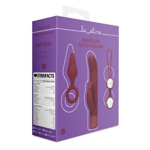 Loveline (S)explore Toy Kit for Her Dark Cherry from Nice 'n' Naughty