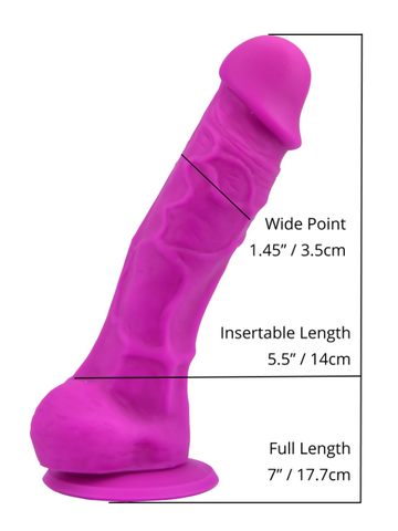 Loving Joy Realistic Silicone Dildo w Suction Cup & Balls