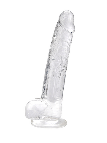 Loving Joy Crystal Dildo with Balls Clear from Nice 'n' Naughty