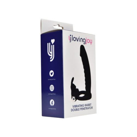 Loving Joy Vibrating Rabbit Double Penetration Strap-On