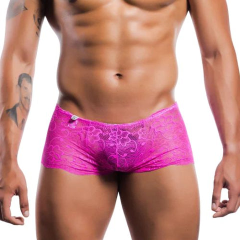MOB Rose Lace Mini Boy Short Pink from Nice 'n' Naughty