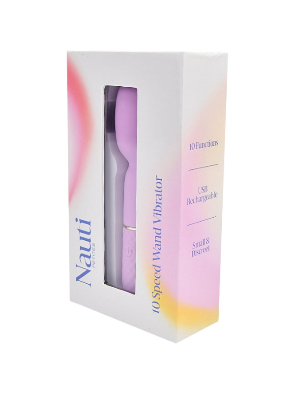 Nauti Petites 10 Speed Wand Vibrator Purple from Nice 'n' Naughty