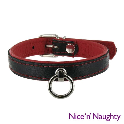 Nice 'n' Naughty Inferno Slim Leather Collar from Nice 'n' Naughty