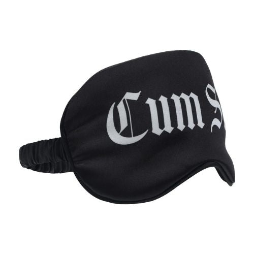 Ouch! Cum Slut Printed Satin Mask Black from Nice 'n' Naughty