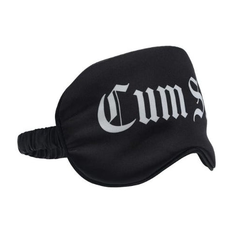 Ouch! Cum Slut Printed Satin Mask Black from Nice 'n' Naughty