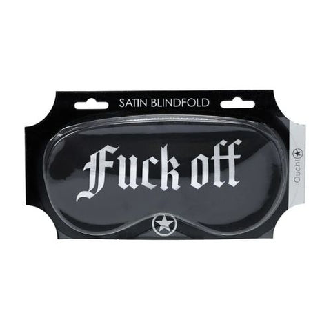 Ouch! Fuck Off Printed Satin Mask Black from Nice 'n' Naughty