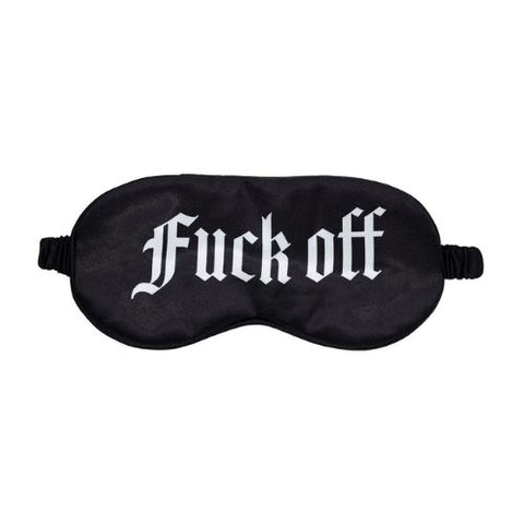 Ouch! Fuck Off Printed Satin Mask Black from Nice 'n' Naughty