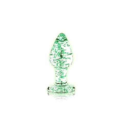 Ouch! Glow in The Dark Glass Butt Plug M from Nice 'n' Naughty