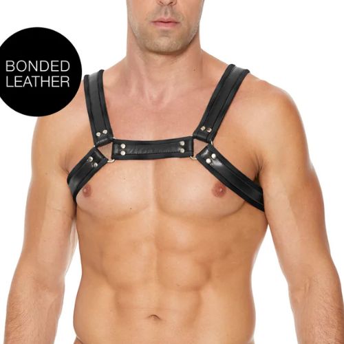 Ouch! Leather Bulldog Harness Black from Nice 'n' Naughty