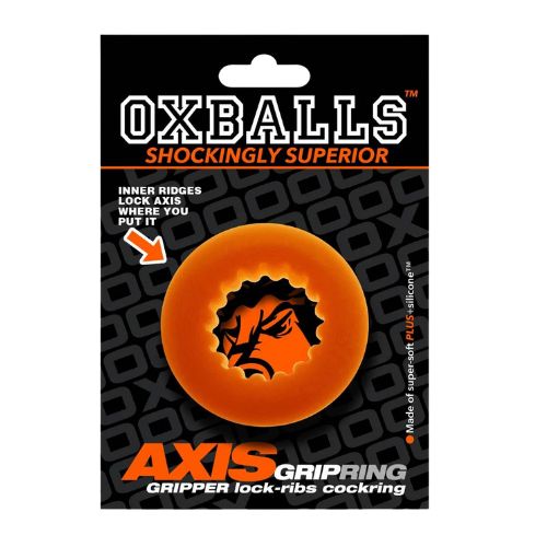Oxballs Axis GripHold Cock Ring Orange from Nice 'n' Naughty