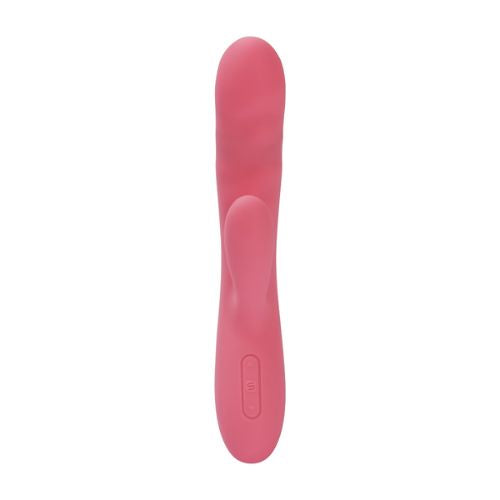 Svakom Avery Thrusting Vibrator with Clitoral Stimulator Pink from Nice  'n' Naughty