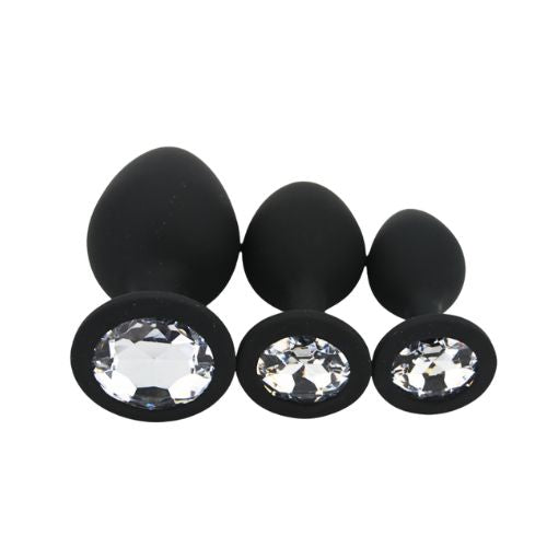 Toosh Silicone Butt Plug Set Black from Nice 'n' Naughty