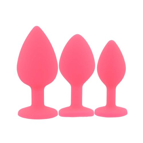 Toosh Silicone Butt Plug Set Pink from Nice 'n' Naughty