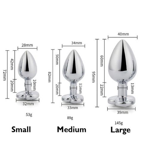 Toosh Heart Shaped Butt Plug with Red Stone from Nice 'n' Naughty