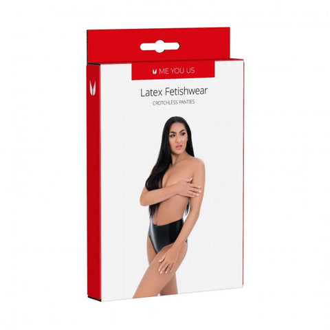 Me You Us Latex Crotchless Panties