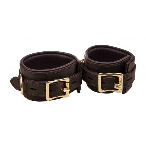 Bound Nubuck Leather Ankle Restraints